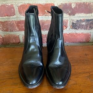 Laredo Men’s Side Zipper Dress Black Western Boot Size 8 1/2